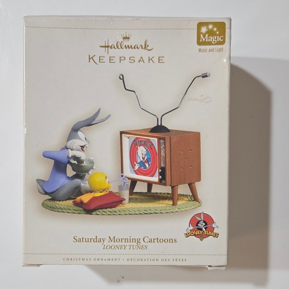 1998 Hallmark Saturday Morning Cartoons Looney Tunes Magic Christmas Ornament